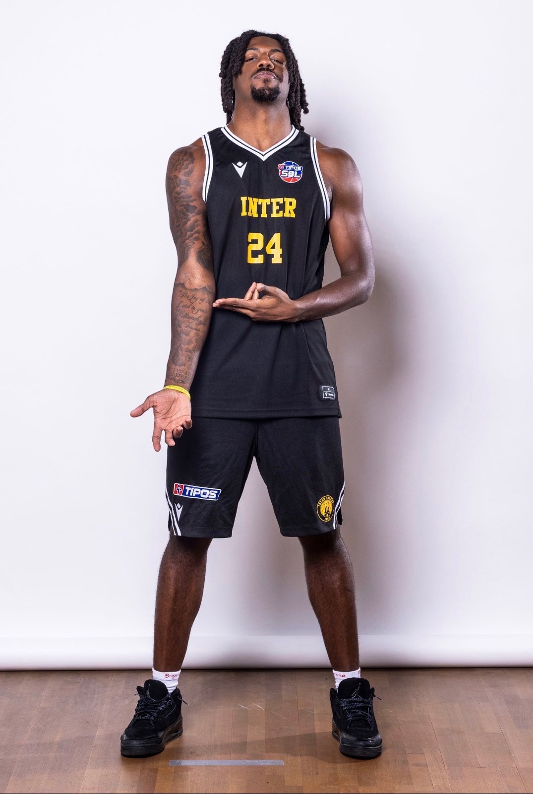 Nehemiah Benson in black Inter Bratislava uniform