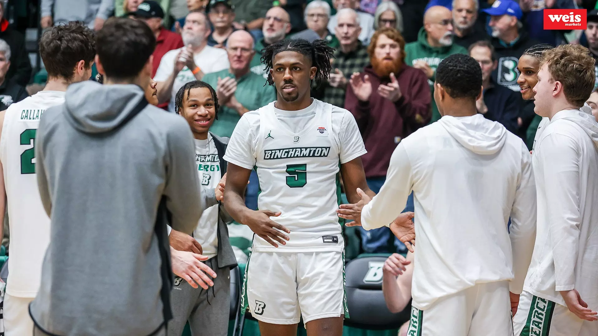 Nehemiah Benson during player introductions